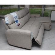 3 személyes relax kanapé jobb oldalon heverő jellegű üléssel drapp szövet kárpittal - McPherson
