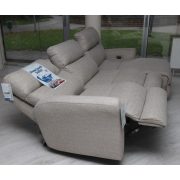 3 személyes relax kanapé jobb oldalon heverő jellegű üléssel drapp szövet kárpittal - McPherson