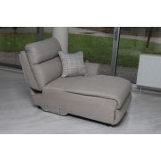 3 személyes relax kanapé heverő jellegű üléssel drapp szövet kárpittal raktárról - McPherson