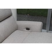 3 személyes relax kanapé heverő jellegű üléssel drapp szövet kárpittal raktárról - McPherson