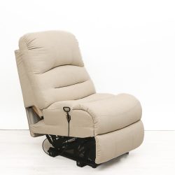   Moduláris relax kanapé kézi működésű betét fotelje Bronx beige szövet kárpittal raktárról - Tessin