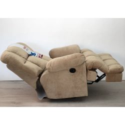   XL fekvő fotel Camel bézs mikroszálas plüss kárpittal raktárról - Cloud