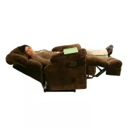 XL fekvő fotel zsályazöld mikroszálas plüss kárpittal - Cloud