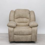 Elektromos fotel bézs színű textilbőr kárpittal raktárról - Tessin