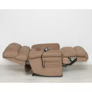Felállást segítő fotel raktárról barna Suede Easy Clean kárpittal - Preston