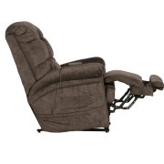 Longevity fotel - két motoros felállást segítő fekvő fotel XL méretben étcsokoládé barna Microfiber kárpittal raktárról