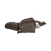 Longevity fotel - két motoros felállást segítő fekvő fotel XL méretben étcsokoládé barna Microfiber kárpittal raktárról