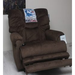   XXL TV fotel - nagy kényelmes fotel barna szövet kárpittal raktárról - Malone