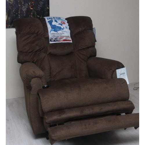 XXL TV fotel - nagy kényelmes fotel barna szövet kárpittal raktárról - Malone