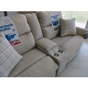 2 személyes motoros relax kanapé mozis betéttel drapp színű szövet kárpittal - McPherson