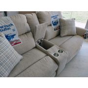 2 személyes motoros relax kanapé mozis betéttel drapp színű szövet kárpittal - McPherson