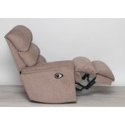 Elemes relax kanapé bal oldali motoros fotelje Cuba világosbarna szövet szövet kárpittal raktárról - Preston 2