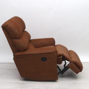 Elektromos fotel Amir terrakotta színű microbársony kárpittal raktárról - Preston2