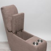 Elemes relax kanapé mozis - italtartós betét eleme Cuba világosbarna színű szövet kárpittal raktárról - Preston 2