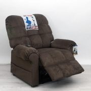XXL felállást segítő fotel - nagyméretű fotel barna kárpittal - Omni