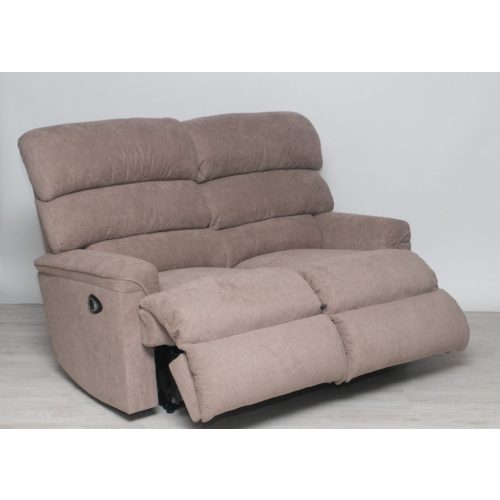 2 személyes motoros relax kanapé Cuba világosbarna szövet kárpittal raktárról - Preston2