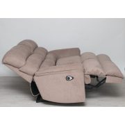 2 személyes motoros relax kanapé Cuba világosbarna szövet kárpittal raktárról - Preston2