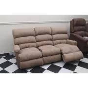 3 személyes moduláris full relax motoros kanapé Suede világosbarna szövet kárpittal raktárról - Preston2