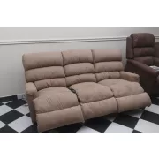 3 személyes moduláris full relax motoros kanapé Suede világosbarna szövet kárpittal raktárról - Preston2
