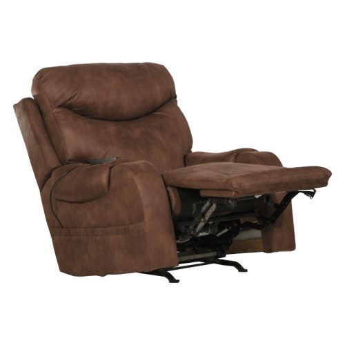 Wellness fotel légpárnás deréktámasszal, légpárnás masszírozással - világos barna - Recharger