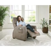 Zero gravity két motoros pihenő fotel őzbarna textilbőr kárpittal raktárról - Relaxer