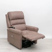 Olvasó fotel - felállást segítő fotel - kétmotoros (független lábtartó és háttámla mozgatás) - bézs Microfiber kárpittal raktárról - Soddy