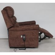 Két motoros felállást segítő fotel (független lábtartó és háttámla mozgatás) csokoládé barna raktárról - Soddy