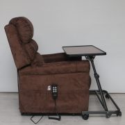 Két motoros felállást segítő fotel (független lábtartó és háttámla mozgatás) csokoládé barna raktárról - Soddy