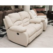 2 személyes relax kanapé - Bronx beige teflonos szövet kárpittal raktárról - Tessin