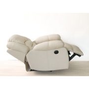 Motoros relax fotel Loca bézs színű microszálas szövet kárpittal raktárról - Tessin