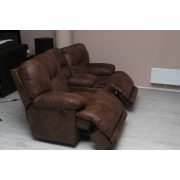 Relax ülőgarnitúra mozis kanapéval textilbőr kárpittal - Voyager