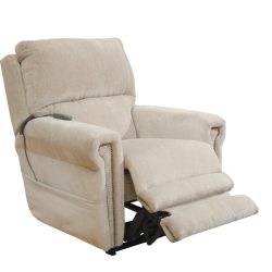   Két motoros felállást segítő fotel (független lábtartó és háttámla mozgatás) XL méretben bézs színű szövet kárpittal raktárról - Warner