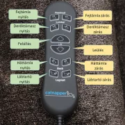 Két motoros felállást segítő fotel (független lábtartó és háttámla mozgatás) XL méretben sötét szürke kárpittal - Warner