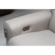 3 személyes kanapé relax lábtartóval, háttámlával  bézs színű szövet kárpittal raktárról - Westport