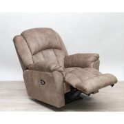 Motoros relax fotel - olvasó fotel - világosbarna microszálas bársony - Gilmore