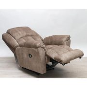 Motoros relax fotel - pihenő fotel - Wave világosbarna microszálas bársony kárpittal raktárról - Gilmore