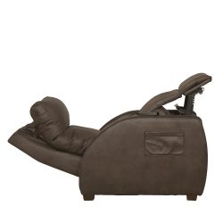   Zero gravity két motoros pihenő fotel barna textilbőr kárpittal - Relaxer