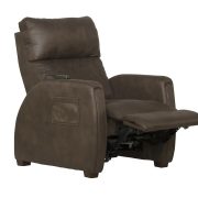 Zero gravity két motoros pihenő fotel barna textilbőr kárpittal - Relaxer