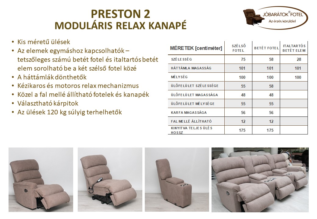 Preston 2 moduláris kanapé katalógus