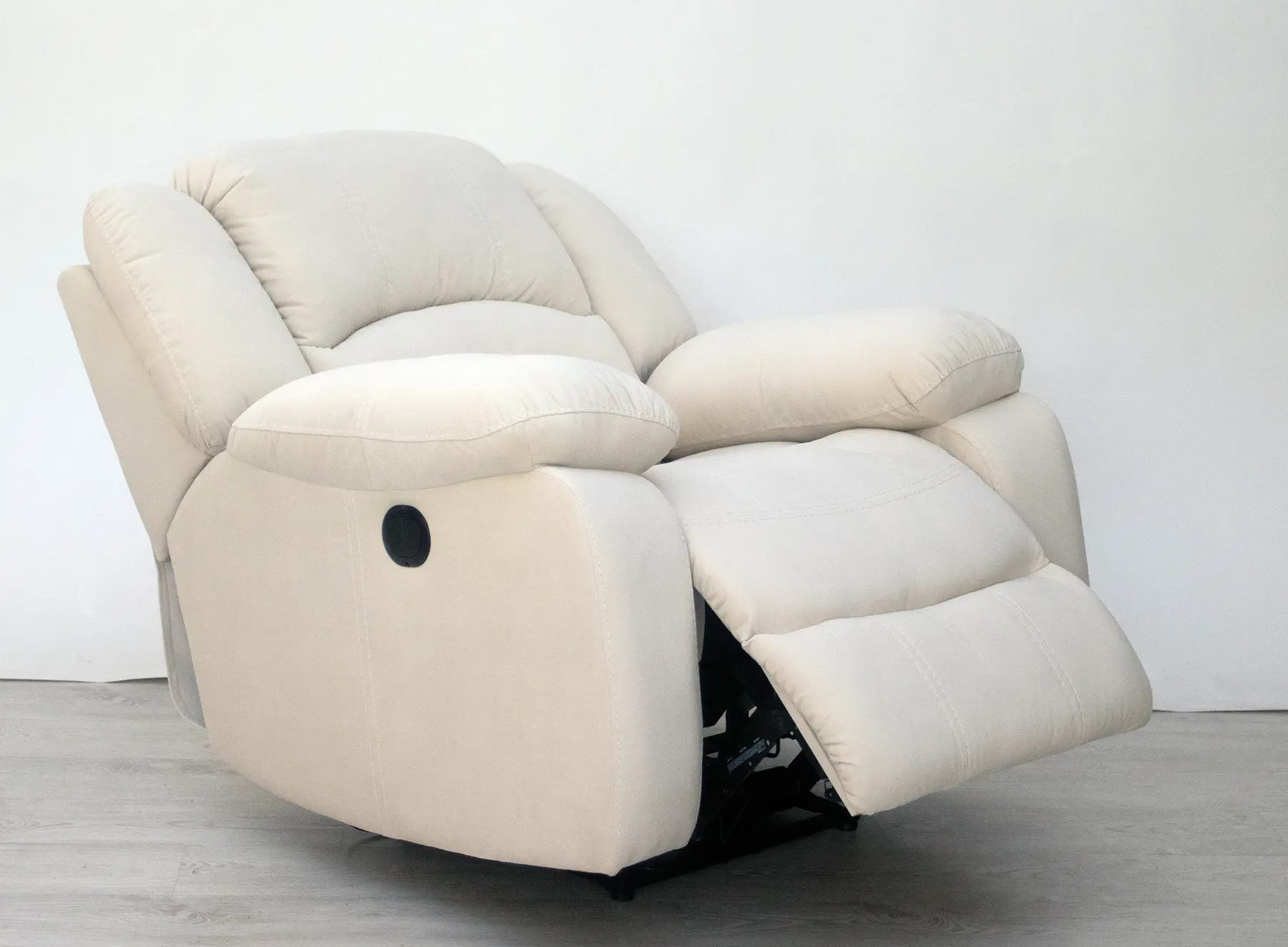 Motoros relax fotel bézs microszálas szövet kárpittal - Tessin